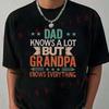 Family Humor Quote Dad Knows A Lot Print Motorcycle T-Shirt Men Hip Hop Streetwear Unisex Casua