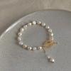 French Baroque Freshwater Pearl Bracelet Female Retro Niche Design Sense Bracelet Hand-made Gentle Temperament Jewelry