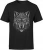 Wolf T-Shirt With Wolf Print Men's Black M Men's T-Shirt Tshirt
