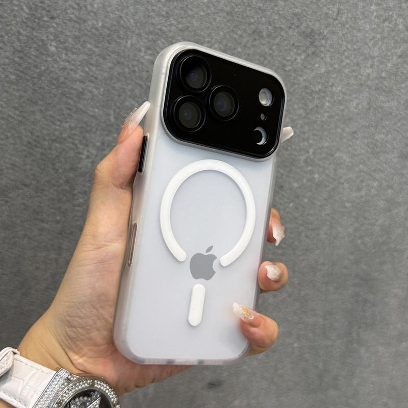 Luxury Magnetic Matte Translucent Case For 17 16 15 14 13 12 11 Pro Max 16Pro 17Pro for Magsafe Mag Safe Wireless Covers