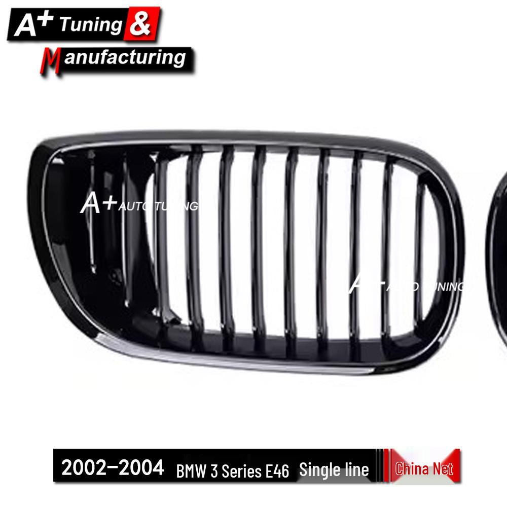 Glossy Black Grille for BMW 3 Series E46 2002-2004 4-Door