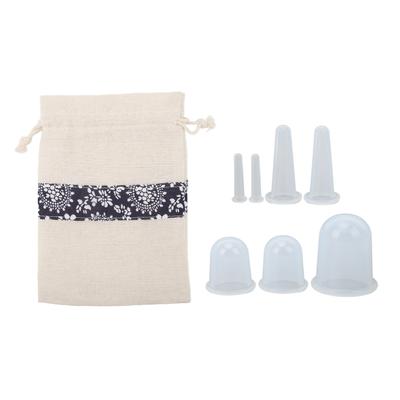 7pcs Silicone Facial Cupping Set Transparent Vacuum Suction Massage Cups for Fine Lines Smoothing