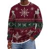 Sudadera de cuello redondo navideña para hombre