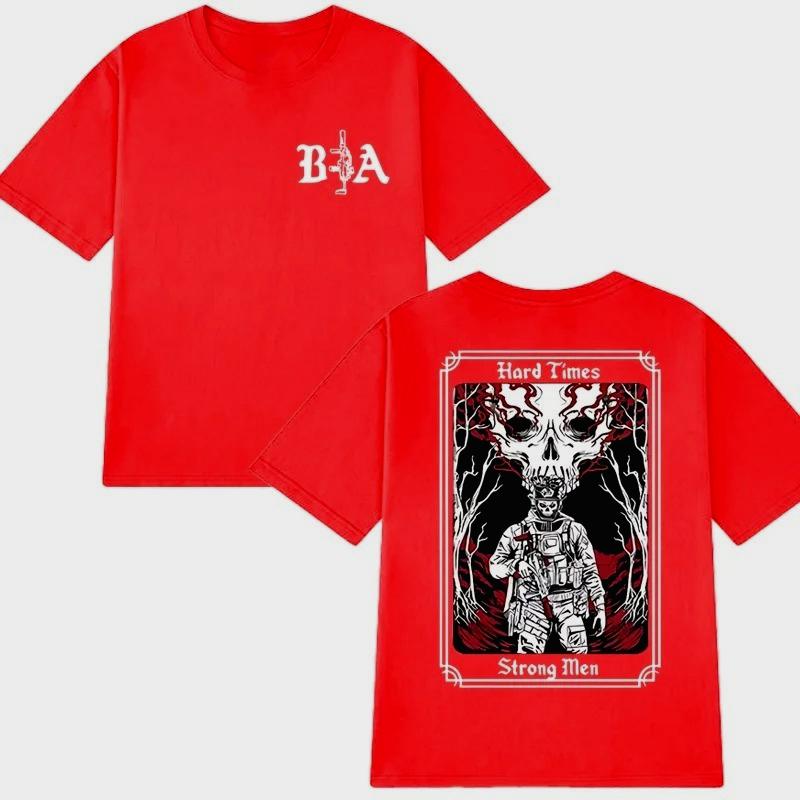

Hard Times 2026 Brothers in Arms Double Sided Printed T Shirts Men Women Harajuku Streetwear Unisex Cotton Short Sleeve Tshirt 4XL