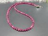 [Stone Street] Natural Ruby Small Stone Necklace, Approx. 4mm, Wire Finish, Stainless Steel Fittings, Queen of Gems