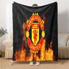 Coperta in Flanella con Stemma di Manchester, Morbido Poliestere, Design Moderno, Per Tutte le Stagioni per Campeggio, Viaggi, Regali per le Feste o Compleanni