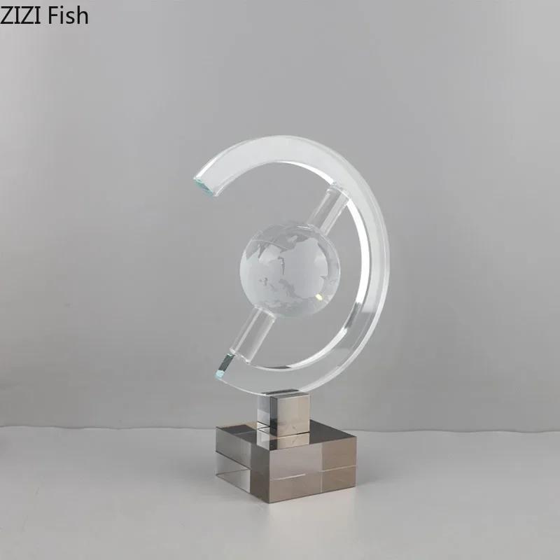 Creative Geometric Crystal Sculpture Abstract Crafts Desk Decoration Ornaments Crystal Artwork Statue Room Aesthetic Decor