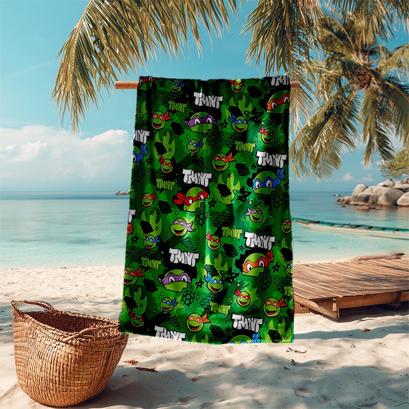 1pc Turtles Green Background Microfiber Beach Towels Quick Dry Towel Sand Beach Towels Pool for Travel Swim Pool. S072101141