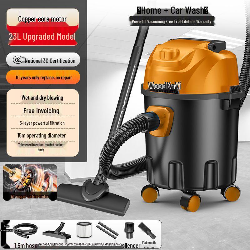 High-Power Household Vacuum Cleaner: Strong Suction for Car, Floor, Carpet, and Grout Cleaning