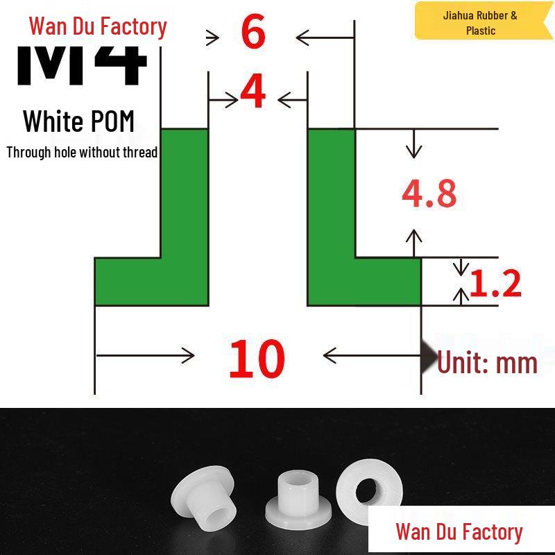 T-Shaped Nylon Insulating Bushing Spacer for M3-M35 Threads