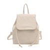 Vintage American College Style Fashion Texture Solid Color Casual Design Commuter Handheld Backpack Female