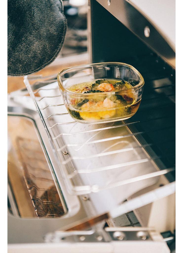 Hario 5-Piece Home Cooking Set (2 Storage Containers, Bowl, Oval Plate, and Plate) - Heat-Resistant Glass Cookware