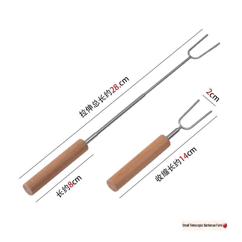 Wysuwane drewniane widelce do grilla Anvelo