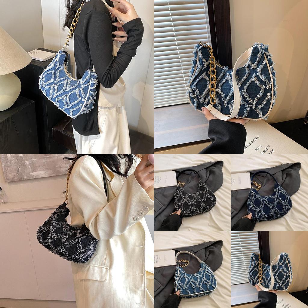 Chic 2024 Summer Small Square Bag With Zipper Closure Retro Style In Deep Blue