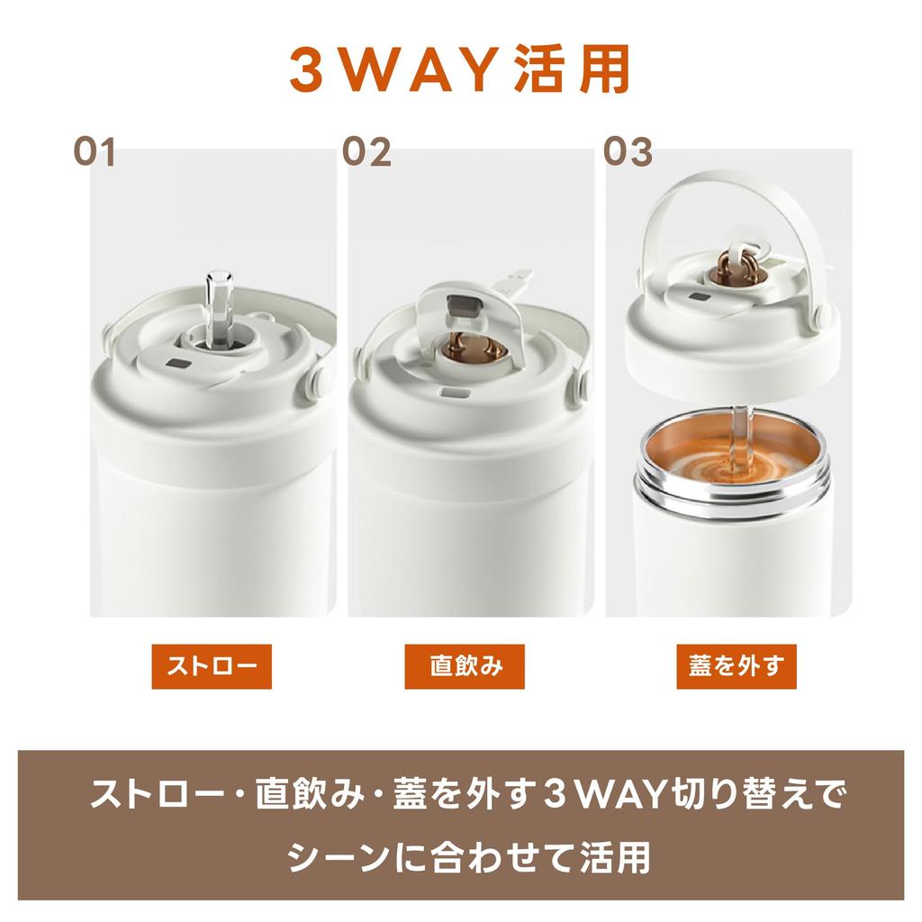 Stainless Steel Tumbler with Straw, Spill-resistant, Insulated, and Lidded for Travel. 500ml Capacity, Stylish, Large Capacity, Condensation-free,