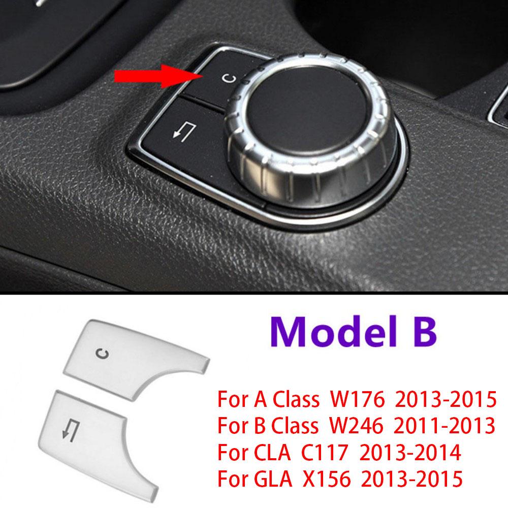 Multimediální funkční tlačítko konzole do auta, nálepka na krytku tlačítka pro Mercedes Benz ABCE Class CLA GLA GLK W204 W212 W176 W246 X204
