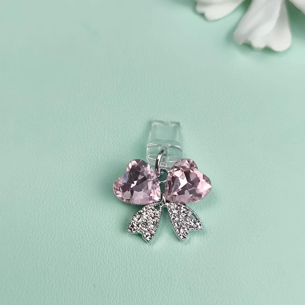 1pc Sparkling Rhinestone Butterfly Dust Plug, Aluminum Alloy Anti-Dust Cap for Type-C & IPhone Ports