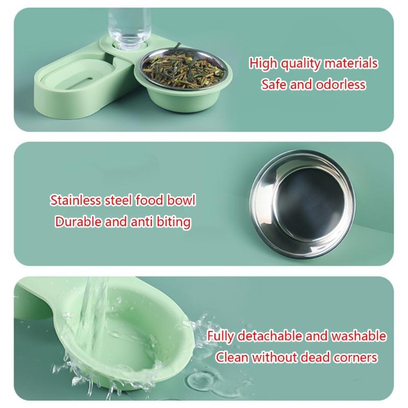 Small Dog Automatic Feeders 18oz Water Dispenser for Cage Water Fountains Pet Bowl for Small Animals