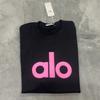 ALO Baumwolle Lockere Passform Unisex Rundhals T-Shirt Streetwear Lässiges Oberteil