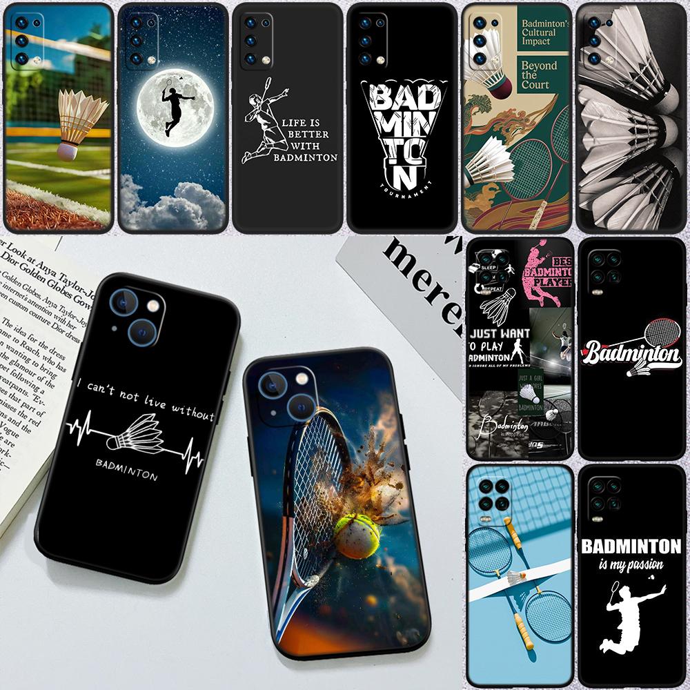 RA6 Badminton Sports Phone Case for Samsung Galaxy S20 S21 S22 Ultra FE + Plus A21S A22 A24 A25 A26 A30 A30S A31