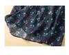 Abito da donna con scollo a V, cotone e lino, manica a cinque quarti, allacciatura, estivo 2024, retro, dimagrante in vita, lungo