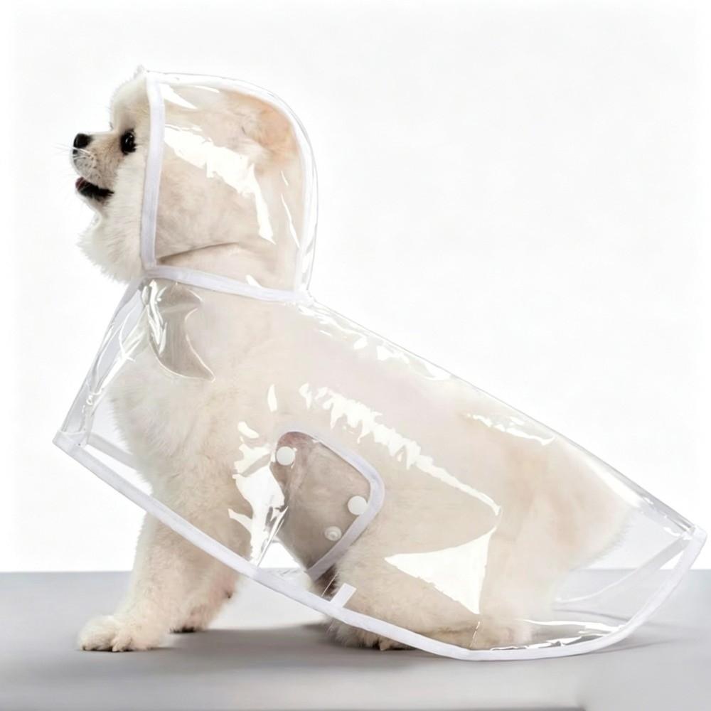 Windproof Dog Raincoat Transparent Dog Clothing for Rainy Days Walking Pet Poncho Dog Supplies