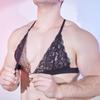 Completo Intimo da Uomo con Reggiseni Perizoma Reggicalze Pizzo Metallo Regolabile Traspirante Intimo Erotico Set Reggiseno e Slip Ultraleggeri