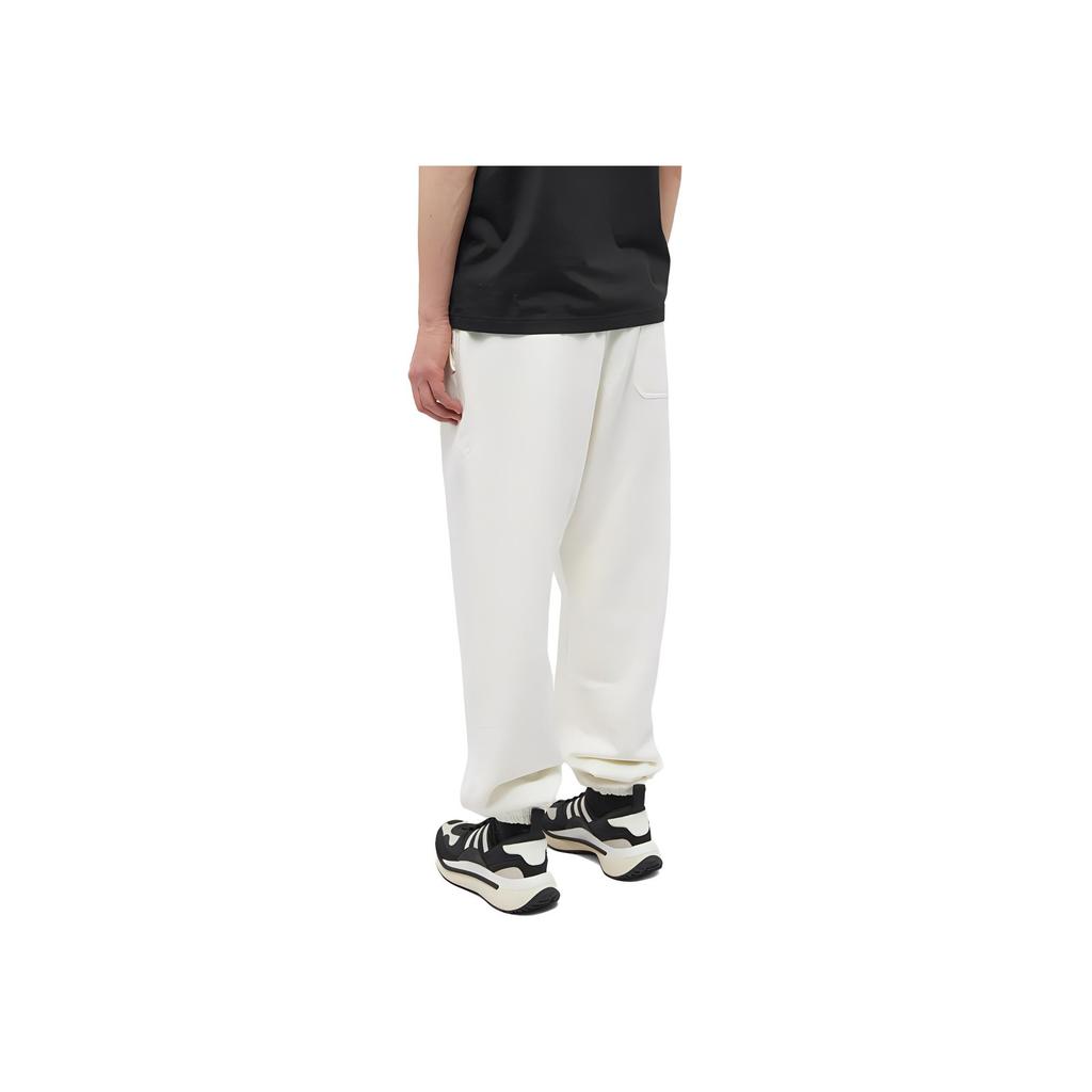 Y-3 Solid Color Drawstring Cuffed Casual Pants Men bottoms White IL1785