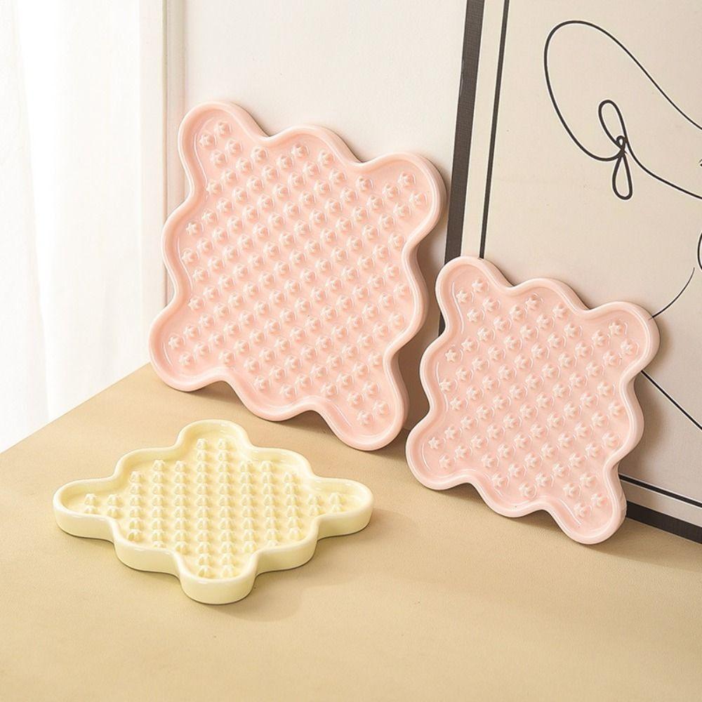Anti Choking Pet Slow Fooder Ceramic Pet Canning Lick Tray Dog Food Bowl  for Feeding