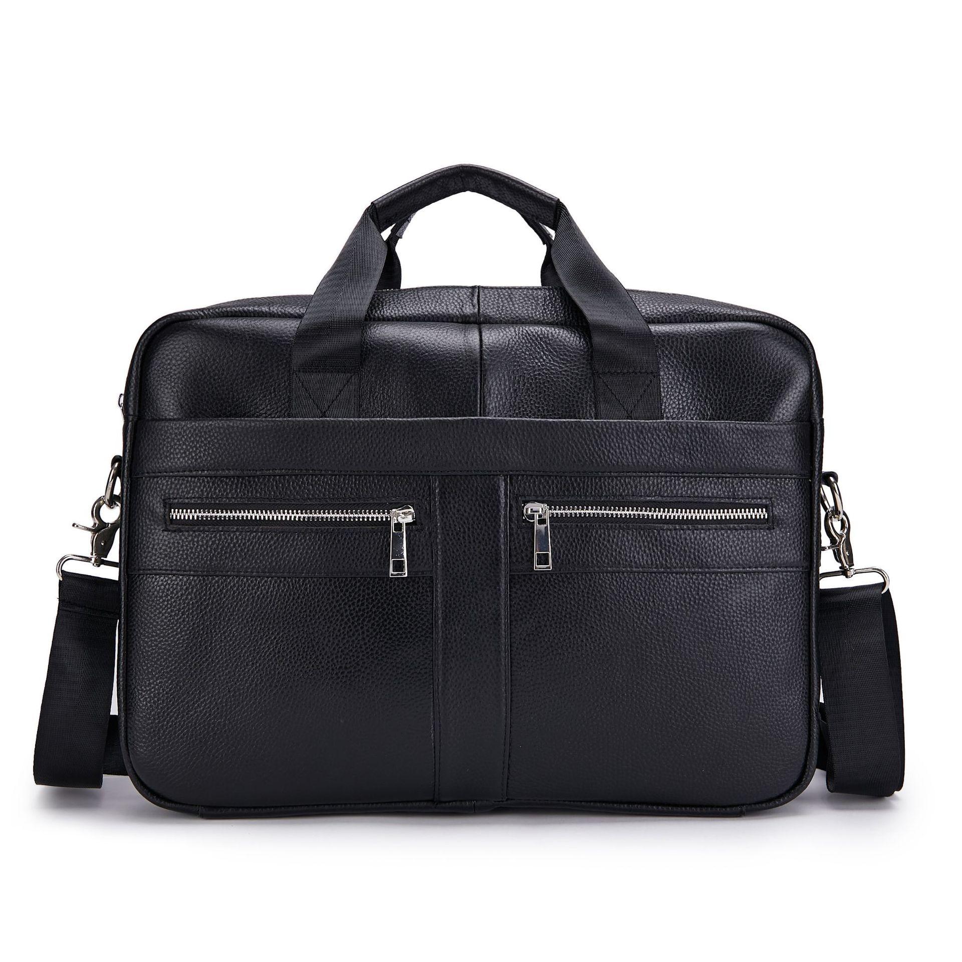 2026 Men Briefcase Business Office Bag 14 Inch Laptop Bag Men Handheld Single Shoulder Business Handbag 14 inch чёрный