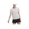 adidas T-shirt de sport à manches courtes en tricot solide et respirant pour femmes, hauts rose blanc HC0575