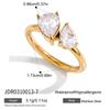 Titanium Steel Zirconium Ring - Luxurious and High-end Jewelry Finger Ring Made of Stainless Steel