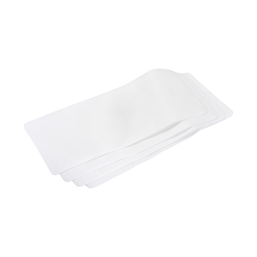 4Pcs Iron On Patches for Clothing Repair Fabric Repair Patches Iron-On Mending Fabric White