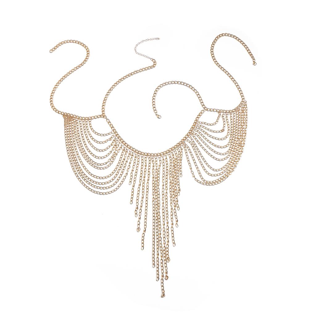 Mehrschichtige Brustketten Körperketten Schmuck für Damen Metall Körperkette Oberteil Sexy Accessoires Modeschmuck