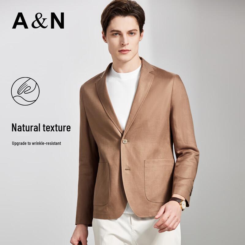 Antonio Men's Tencel Linen Notch Lapel Suit Jacket