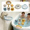 Jouets de Bain Loutre Éducatifs avec Ensemble de Jeu Douche Baignoire Jouet Flottant pour Enfants