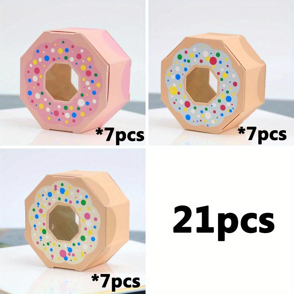 

21 шт. подарочные упаковочные коробки для пончиков, симпатичная шестиугольная коробка для конфет, сладкая упаковка для шоколада, подарок на свадьбу, день рождения 21pcs