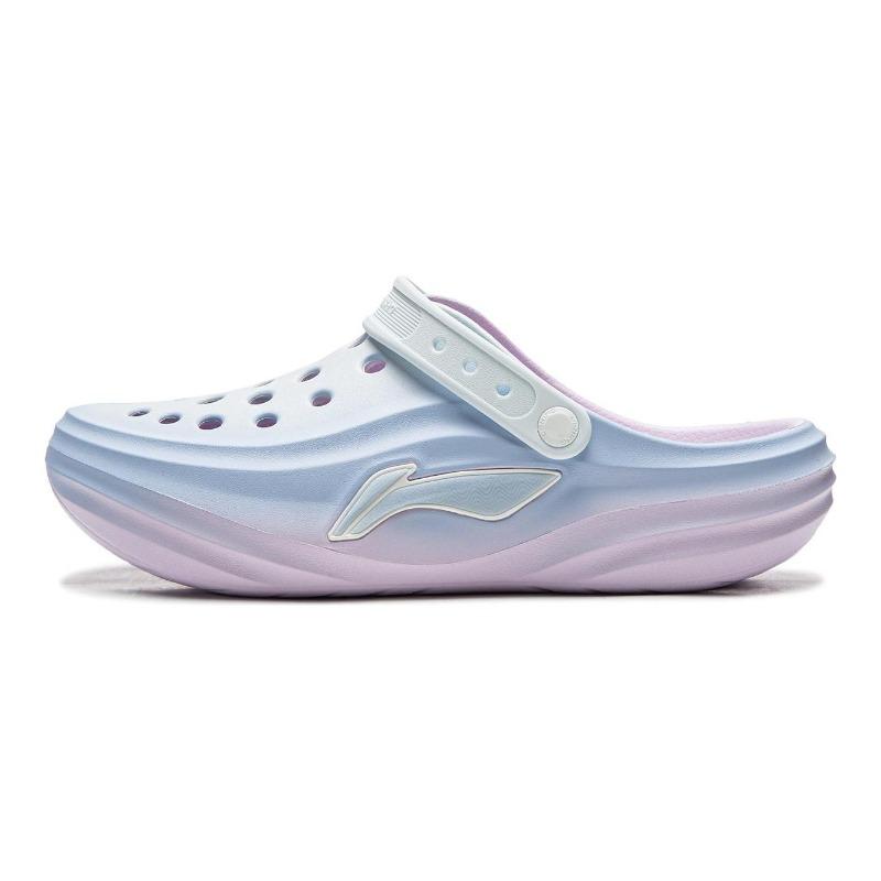 Li-Ning Soda Unisex Clogs Blue Purple Thick Sole Breathable Anti Slip AGUW005-16 42