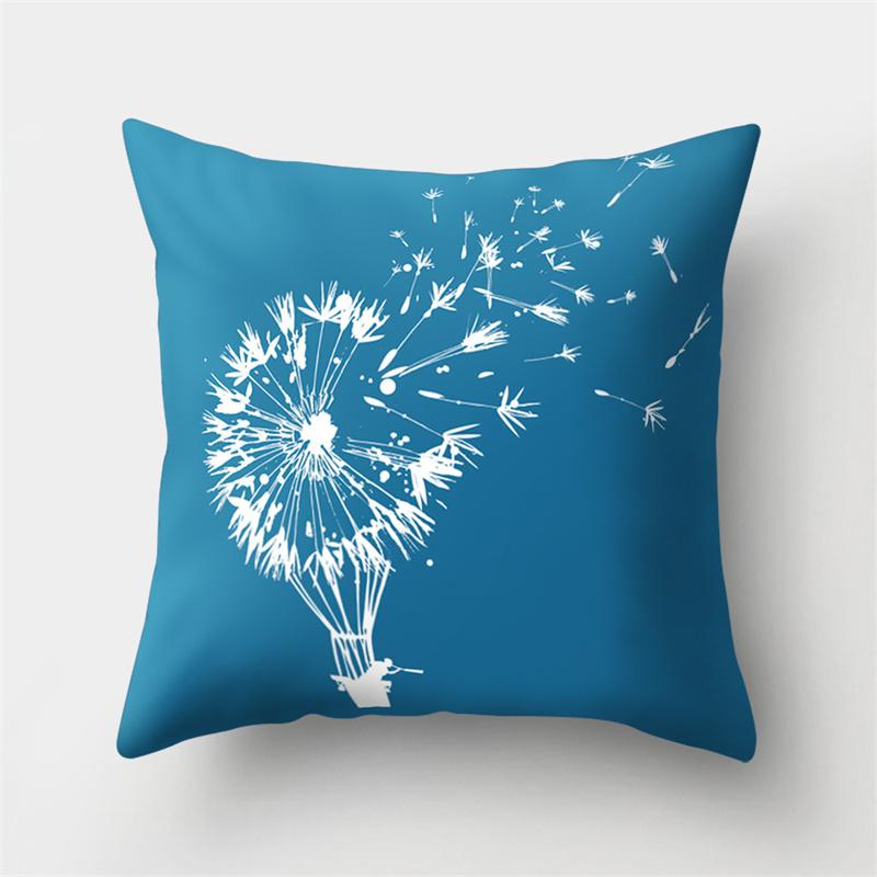 

Чехол для подушки с милым мультяшным животным, черной кошкой, оленем и растительным принтом, украшение для дома, гостиной, дивана, подушка, наволочка 40X40CM