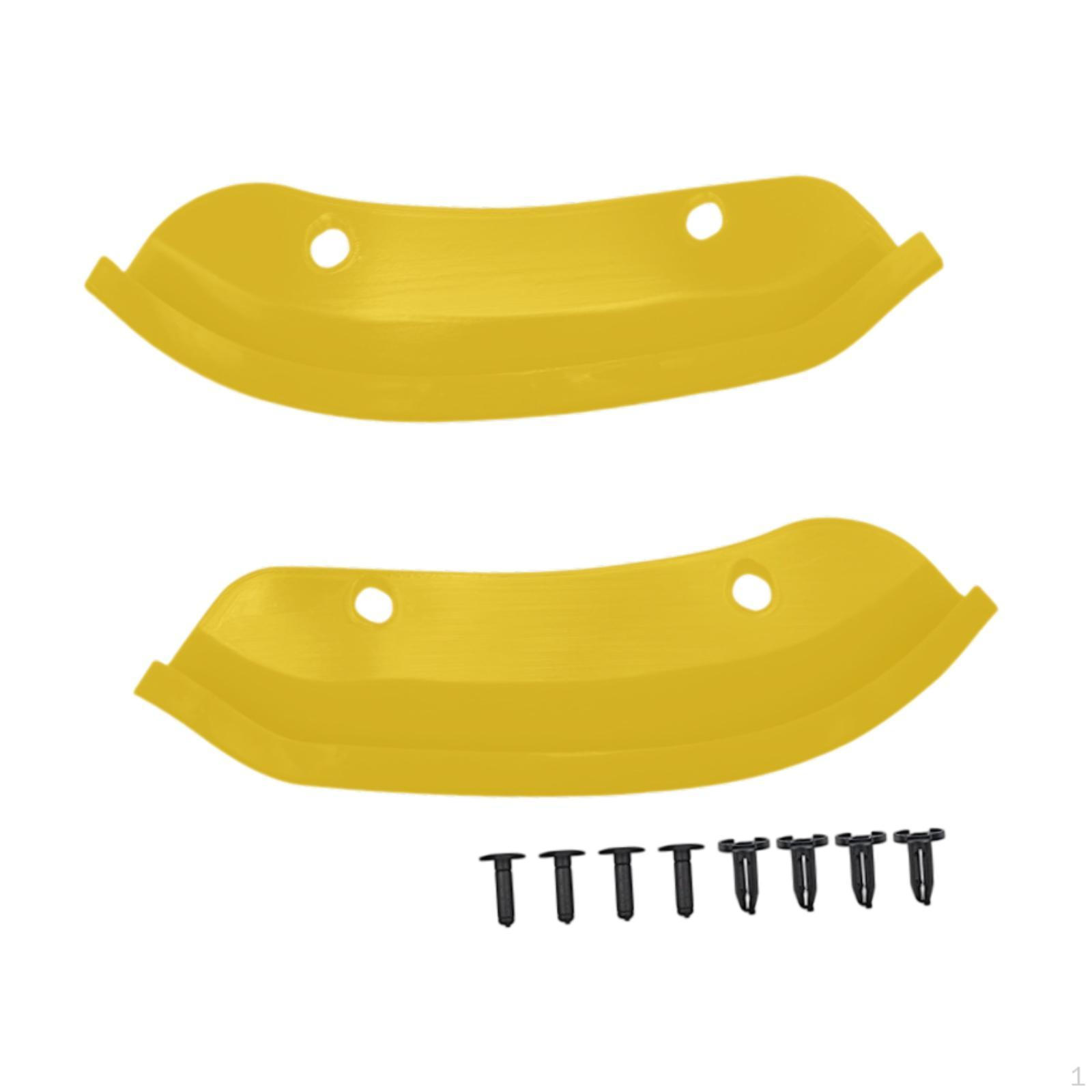 

2 шт. Защита углов переднего сплиттера, аксессуар, простая установка, экстерьер жёлтый