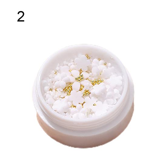 Nail Flake Five Petal Non-Fading    White Stylish Small DIY White Flower Nail Ornament for Women