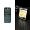 Samsung Galaxy Z Flip7 Crazy Horse Leather Folding Screen Case - Leather Texture Frosted Protective Cover