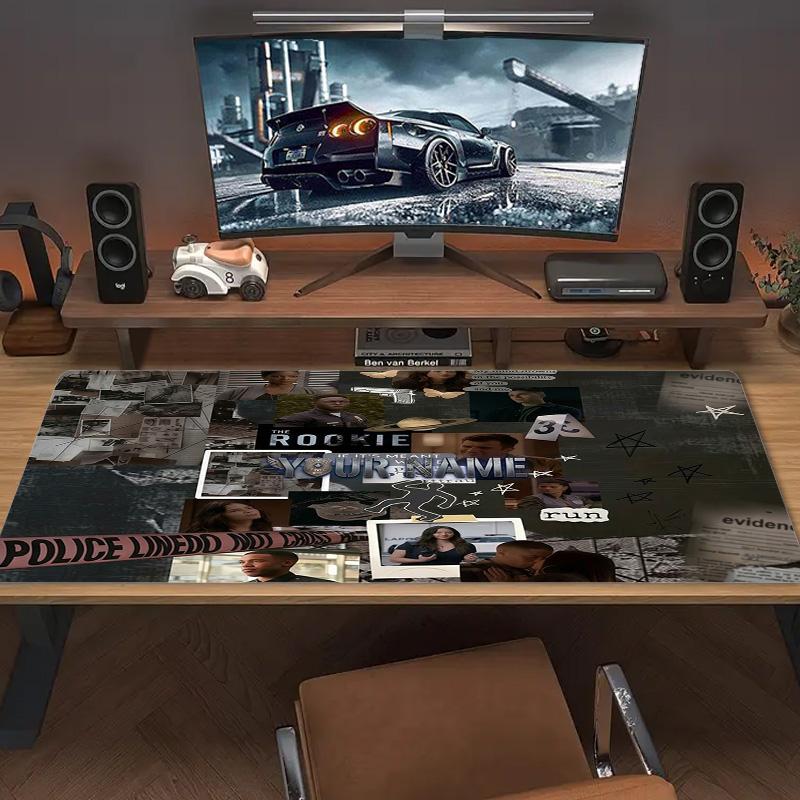 The Rookie Custom Name Large Size Mouse Pad Large Gaming Table Cushion Non-slip Laptop Tablet Big Mousepad XXL Mat Mini PC Playmat With Lock edge