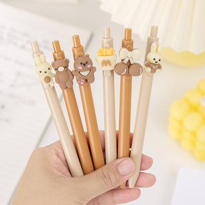 1 Stück süßer Presse-Gelstift, Spielzeug, Bär, Kaninchen, kreatives Bürogeschenk, Schulbedarf, Schreibwaren, Kawaii, lustige Stifte