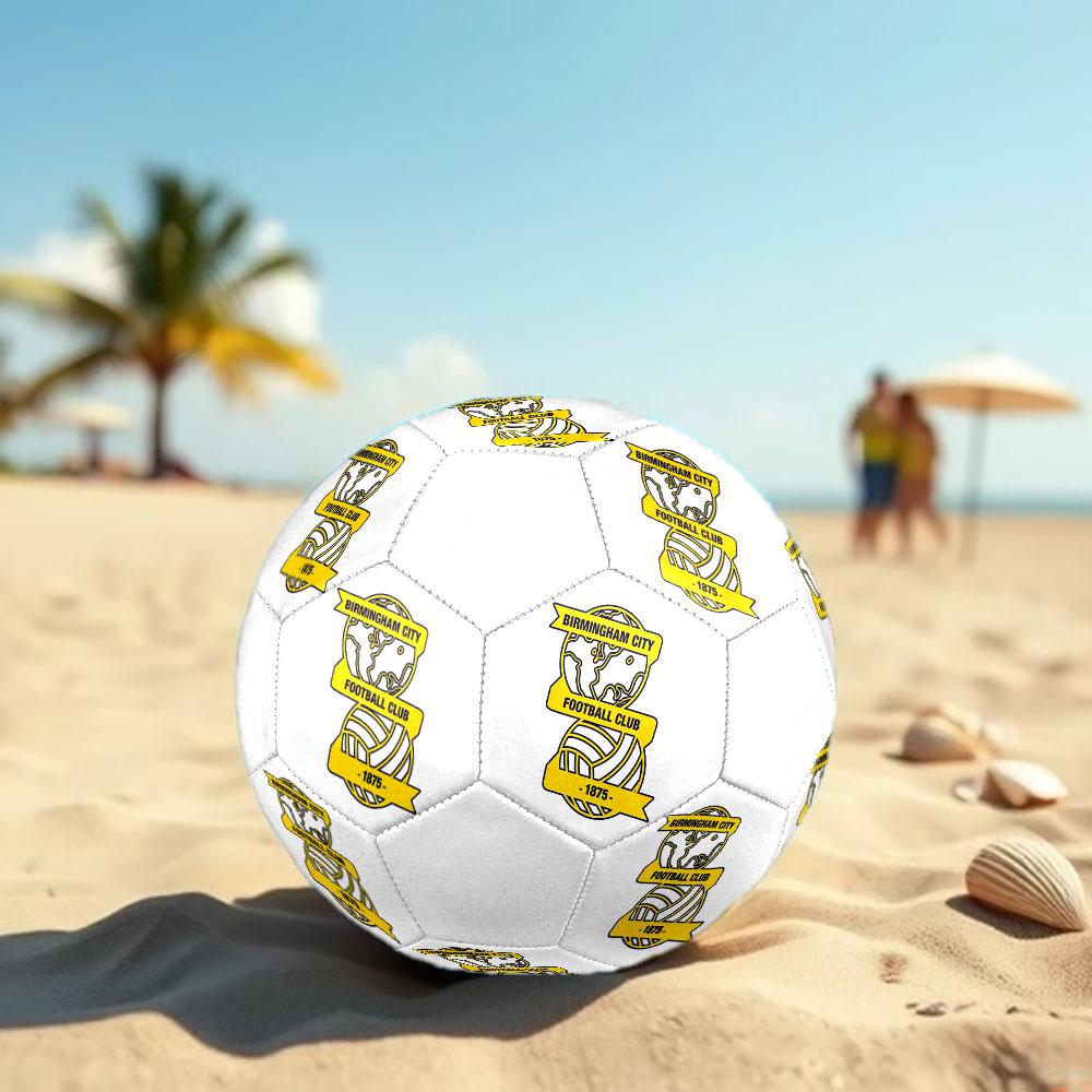 Birmingham City FC Size 5 Soccer Ball, Machine-Stitched PVC, Durable & High Bounce, All Ages Fit, Fan Merchandise, Matches & Outdoor Use.