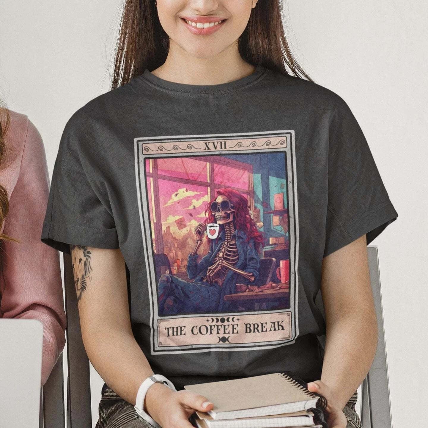 Coffee Break Tarot Card Shirt 3XL