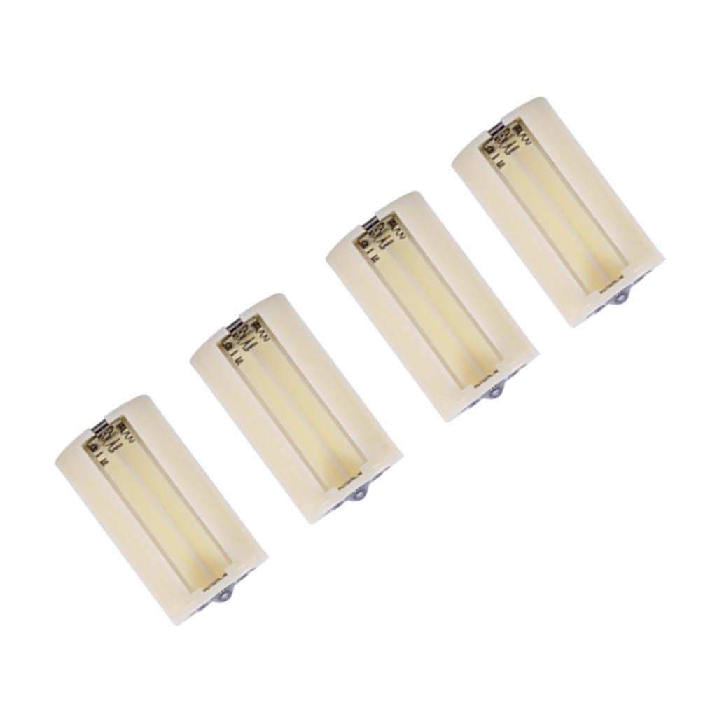 4pcs Universal 3 AA To D Size Parallel Battery Convertor Adapter Holder Cases Box White