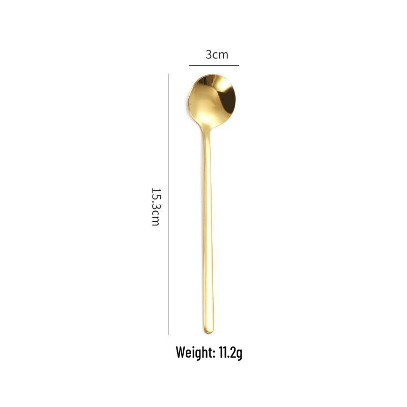 ZISIZ Stainless Steel Long Handle Coffee/Ice Spoon Set