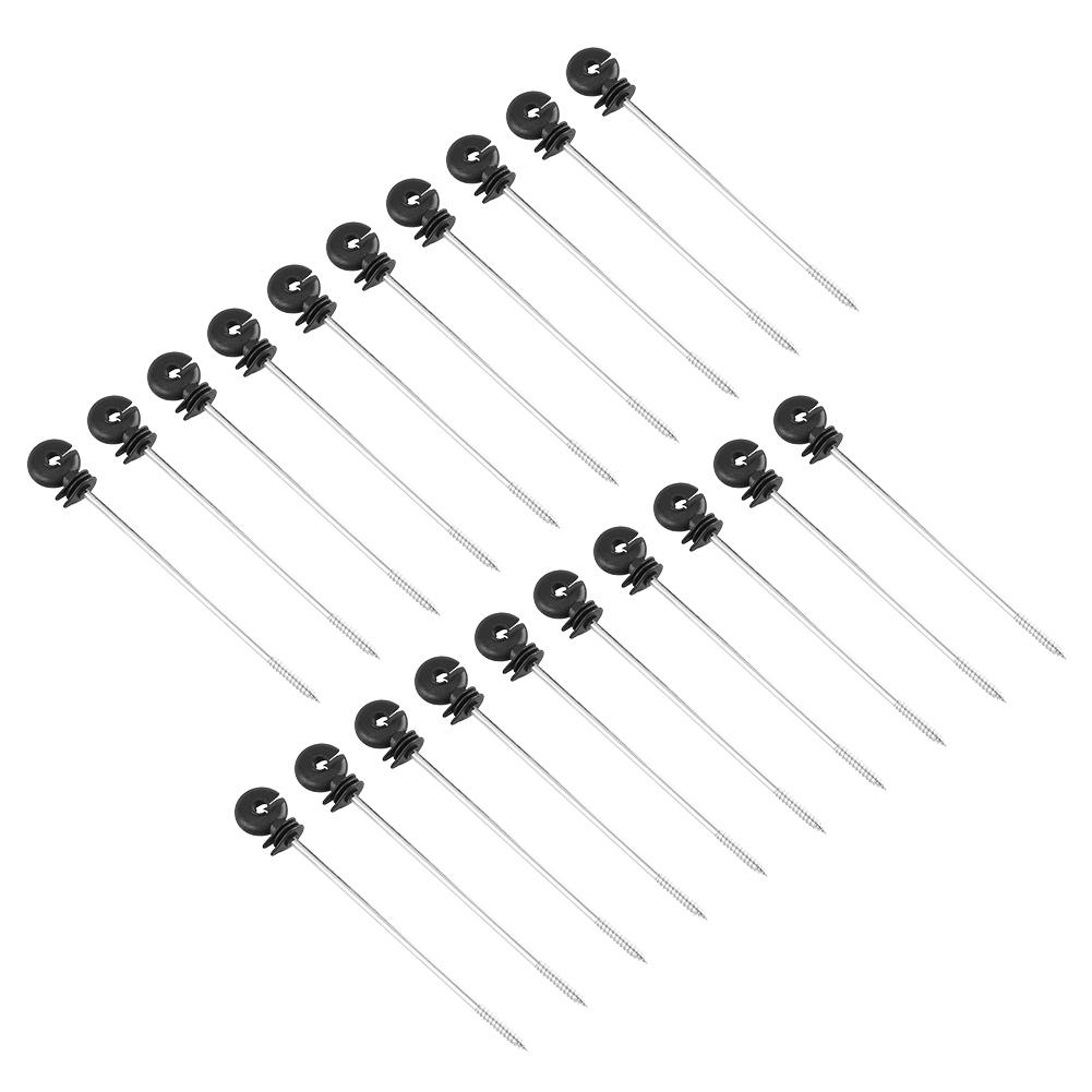 100 Stück Kunststoffringisolatoren Elektrozaun Langstrecken Schraubisolator für Holzpfosten