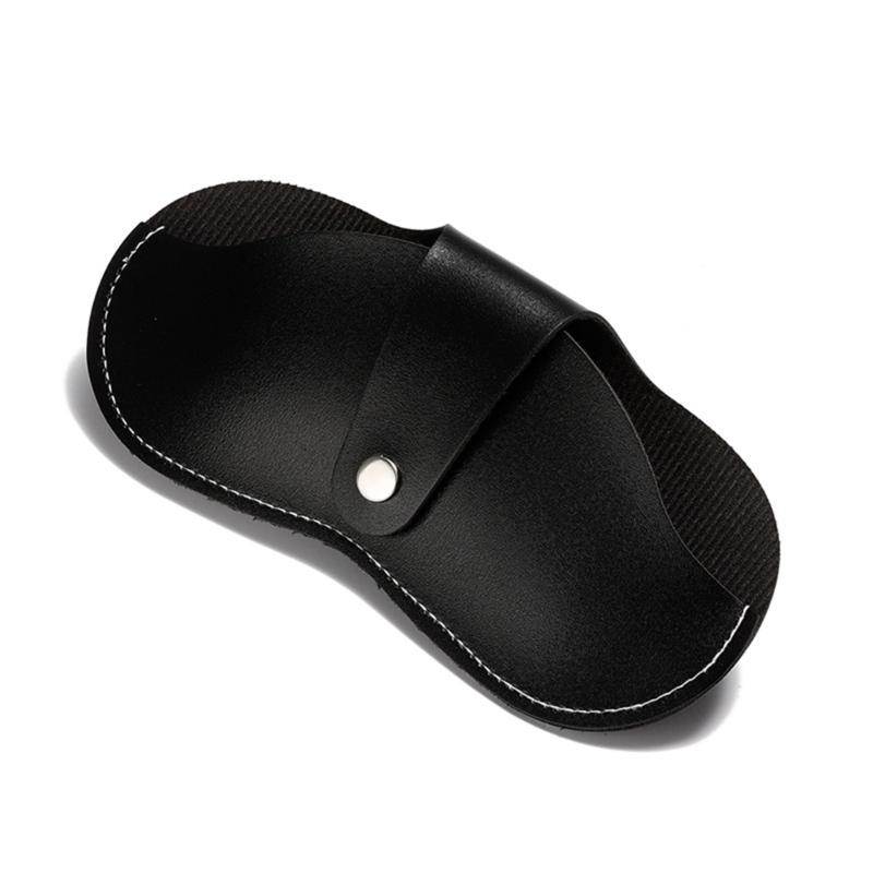 Portable Neck Hanging Glasses Case Soft Leather Outdoor Sunglasses Pouches for Daily Commutes and Travel